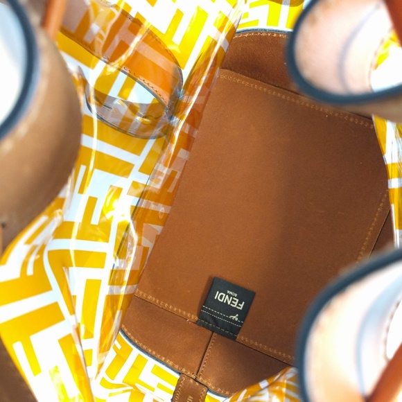 SOLD Fendi Mon Tressor Small Orange Bucket Bag - Picture 4 of 7